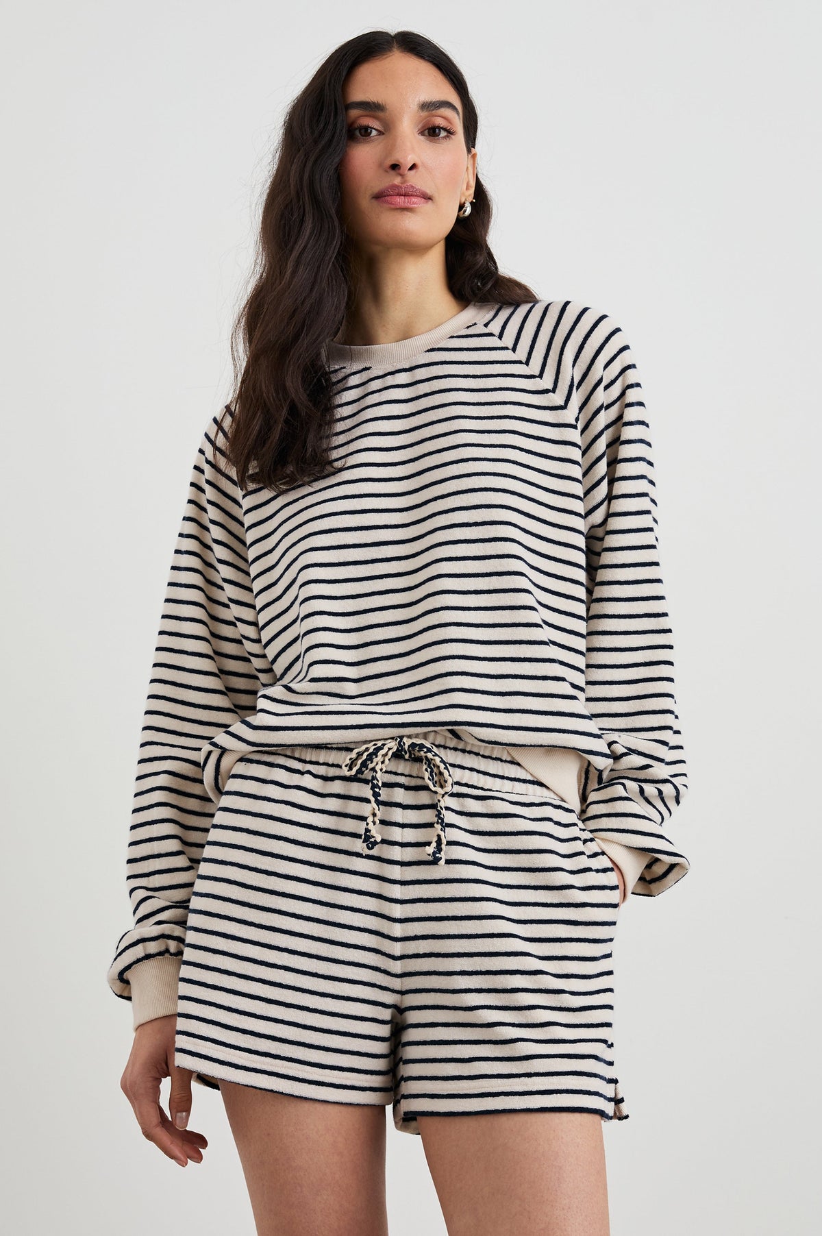 THERON SWEATSHIRT - SAILOR STRIPE TERRY TOWEL