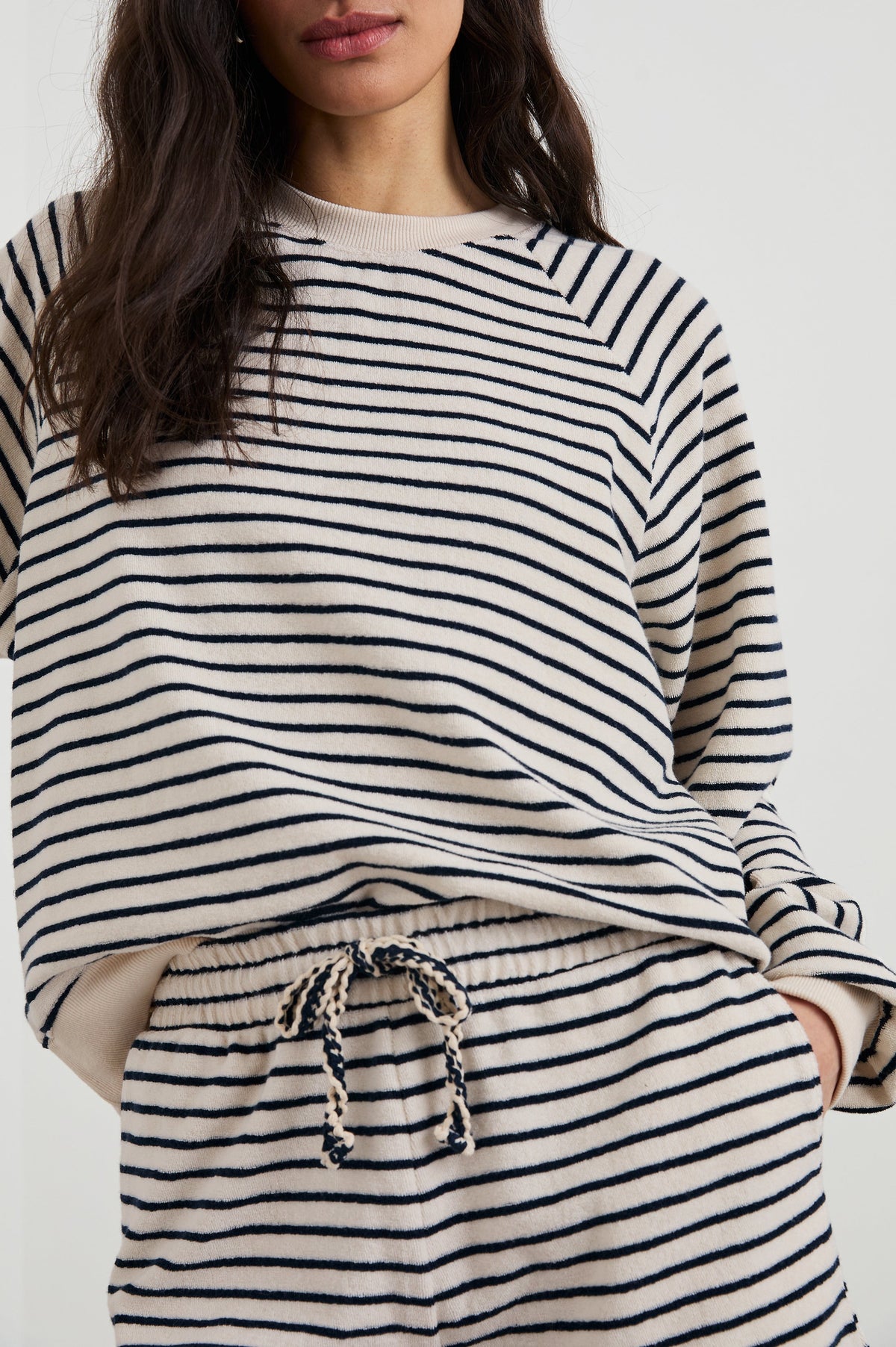 THERON SWEATSHIRT - SAILOR STRIPE TERRY TOWEL
