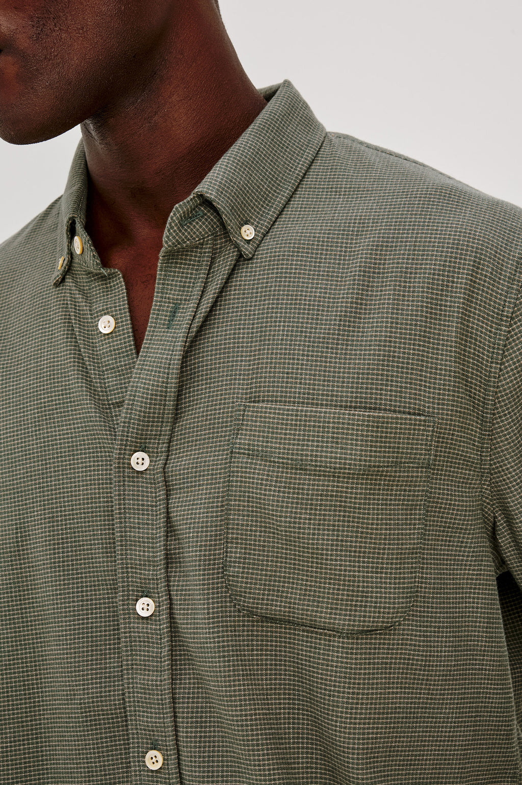 VANCE SHIRT - FOREST HEATHER GRID