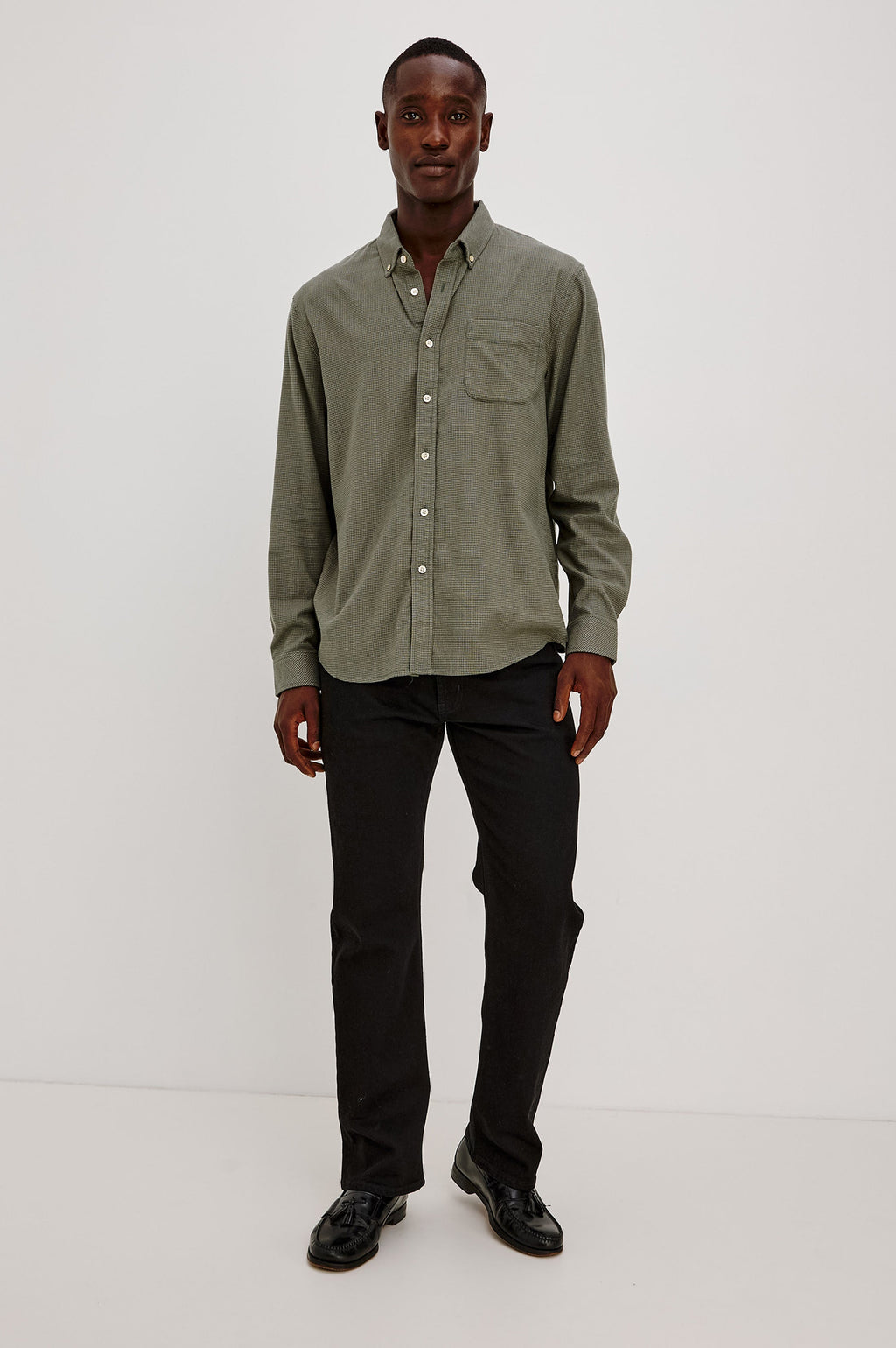 VANCE SHIRT - FOREST HEATHER GRID