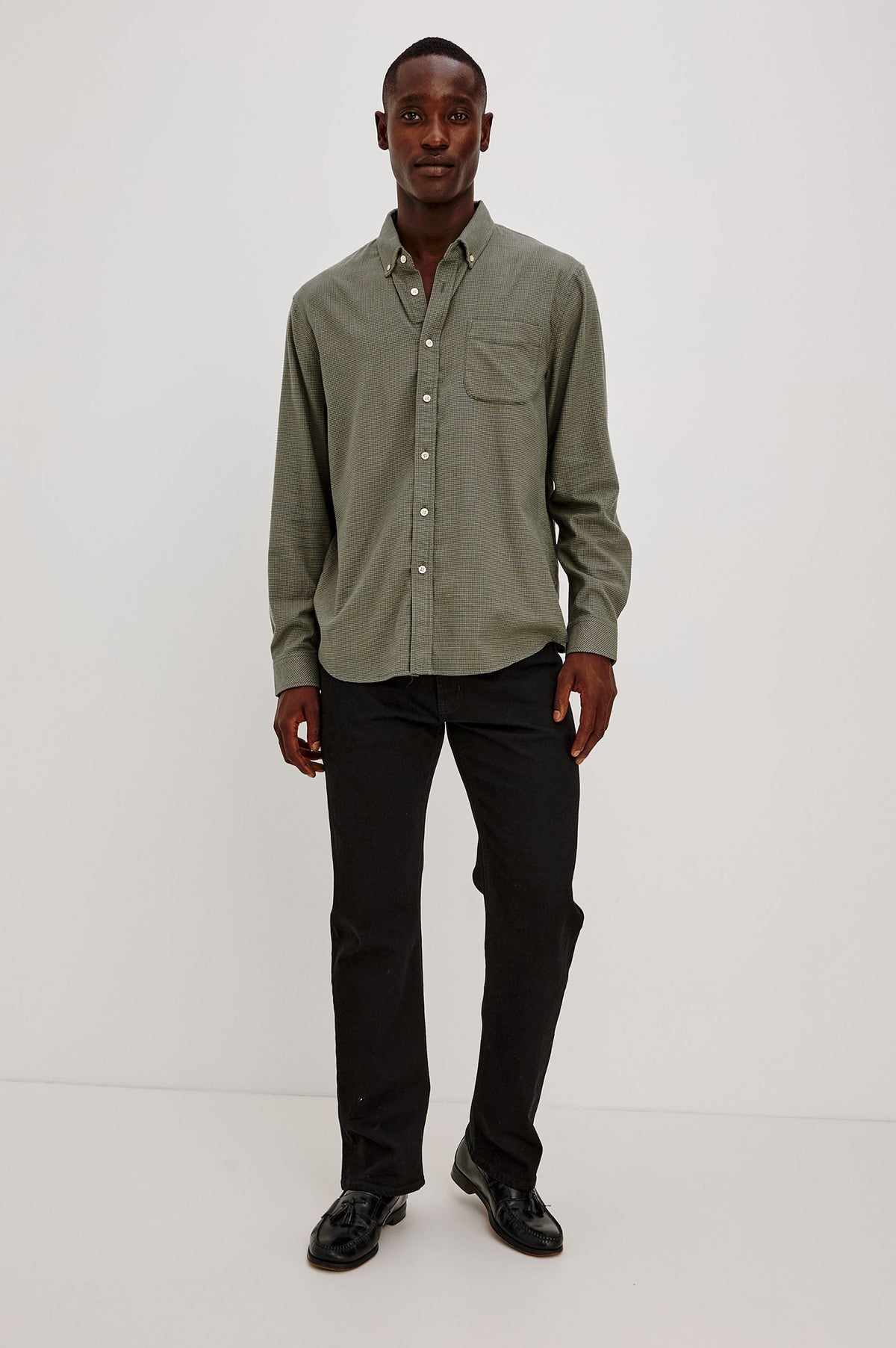 VANCE SHIRT - FOREST HEATHER GRID