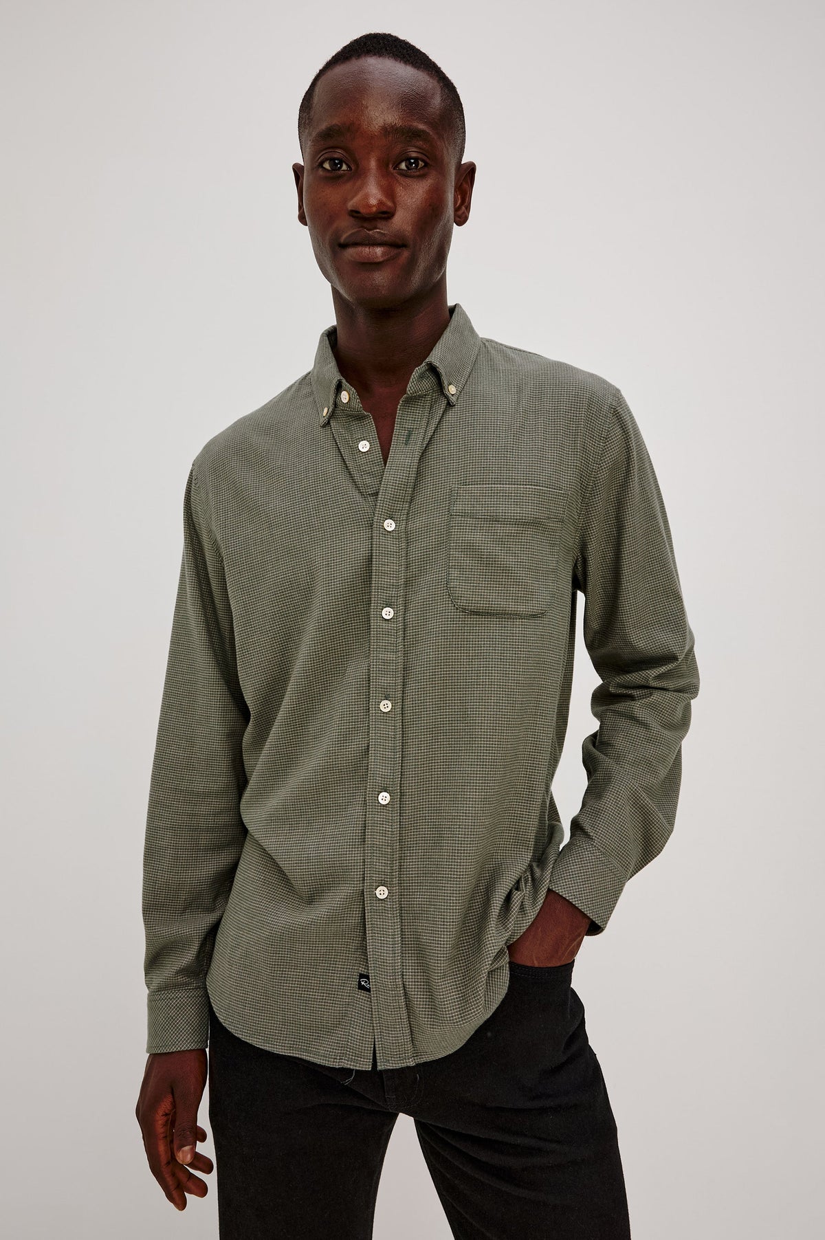 VANCE SHIRT - FOREST HEATHER GRID