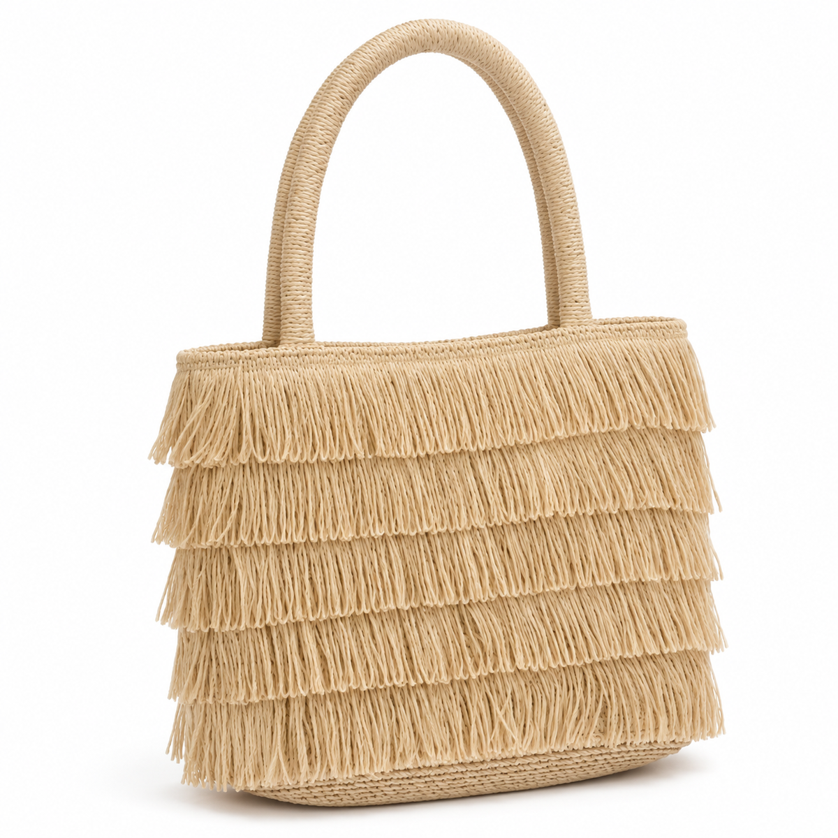 Elara Marbella Martina | Bolso de Flecos Nude con Asa