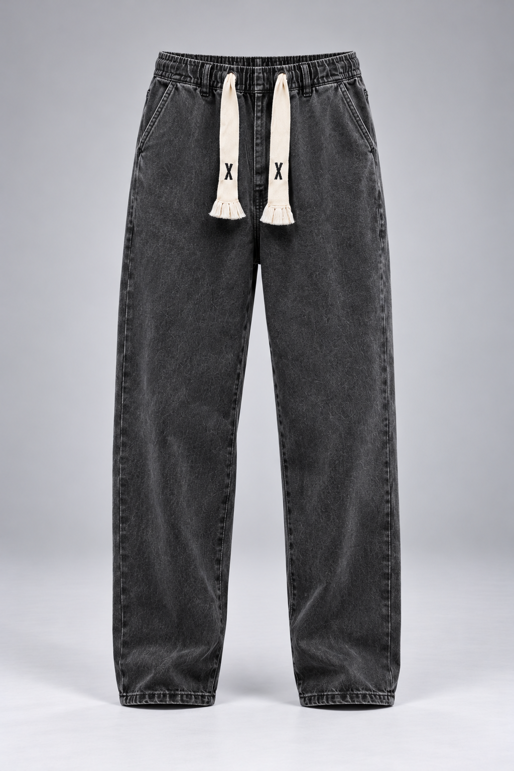 Pantalón vaquero Akatsuki negro prenda frontal
