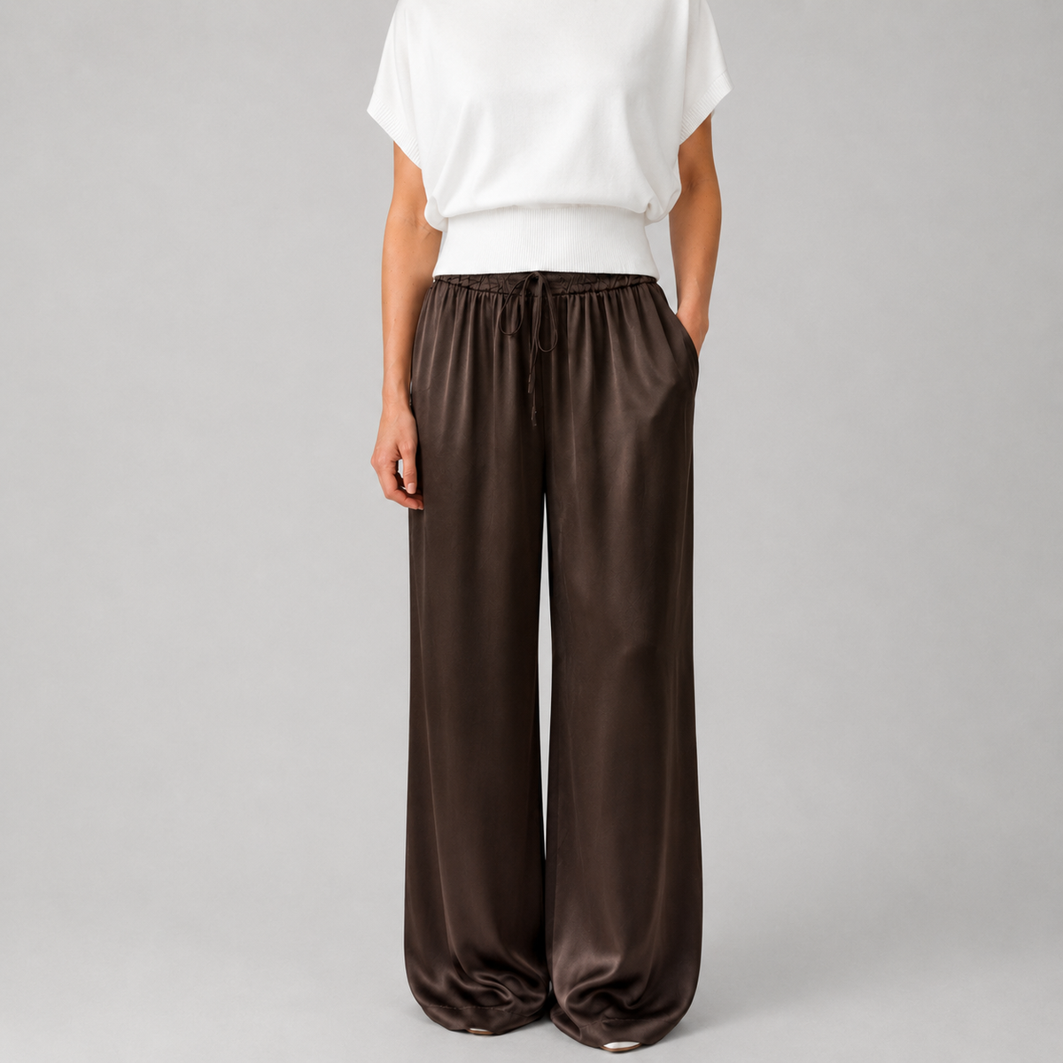 Pantalón Satinado Ancho Aroa