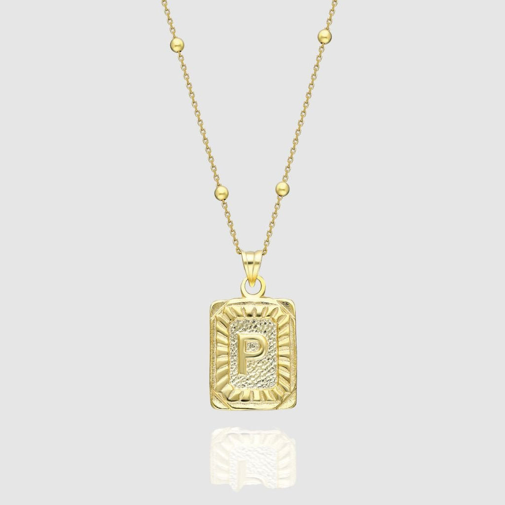 Collar Medalla con Inicial