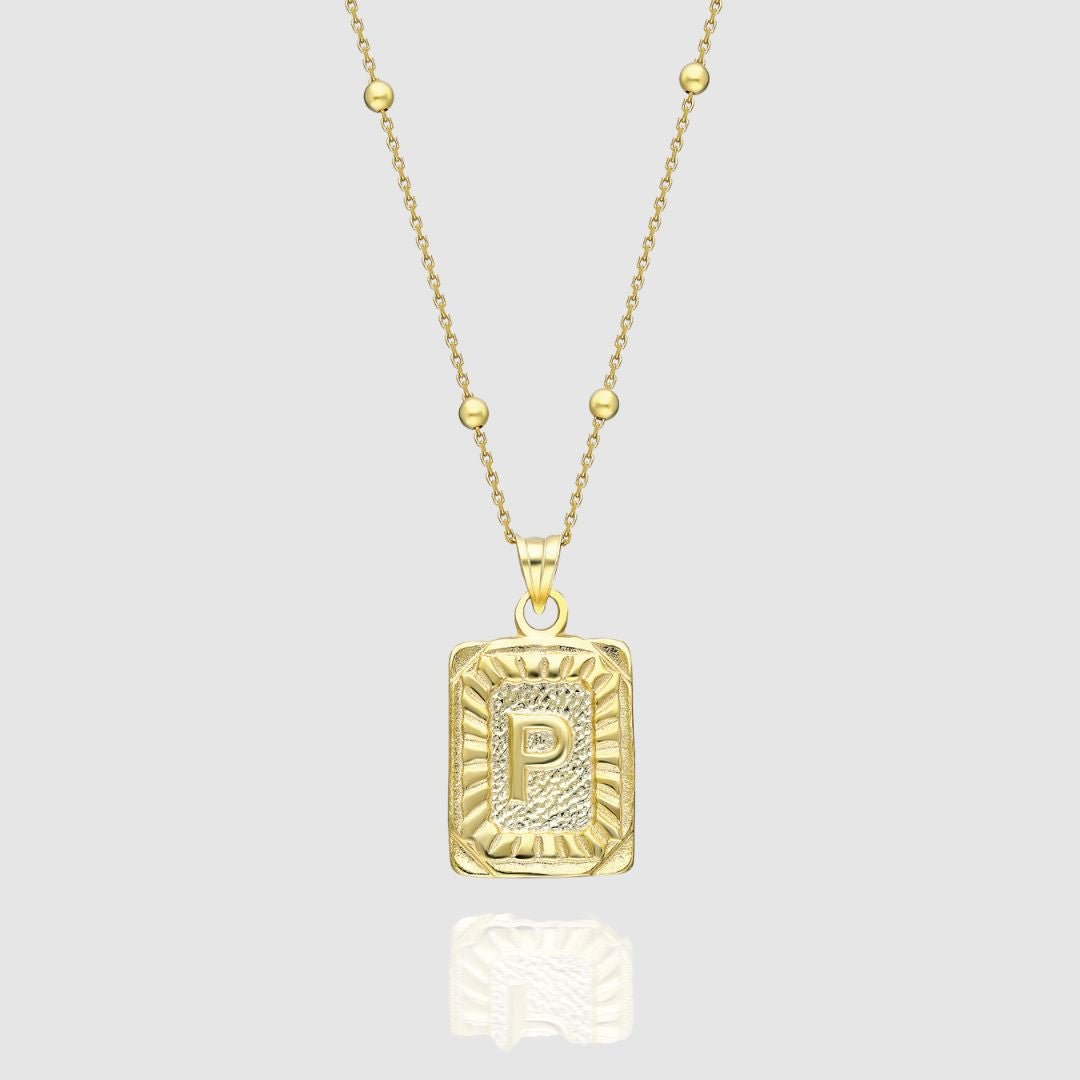 Collar Medalla con Inicial