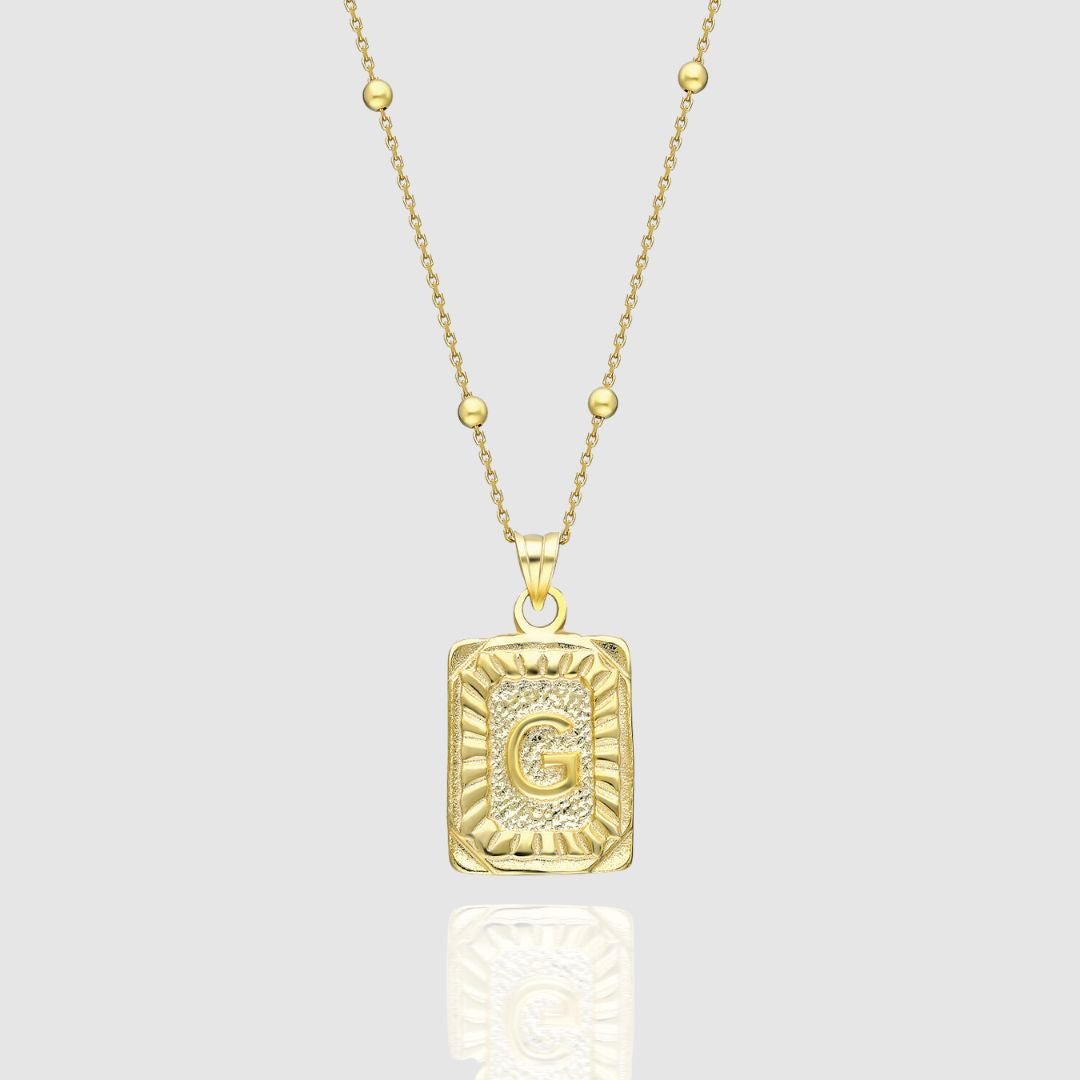 Collar Medalla con Inicial