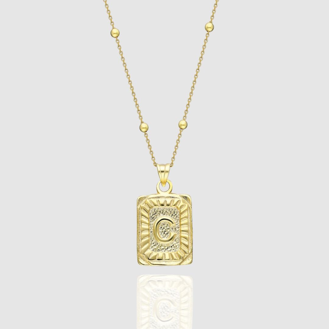 Collar Medalla con Inicial