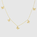 Collar con Colgantes de Mariposa