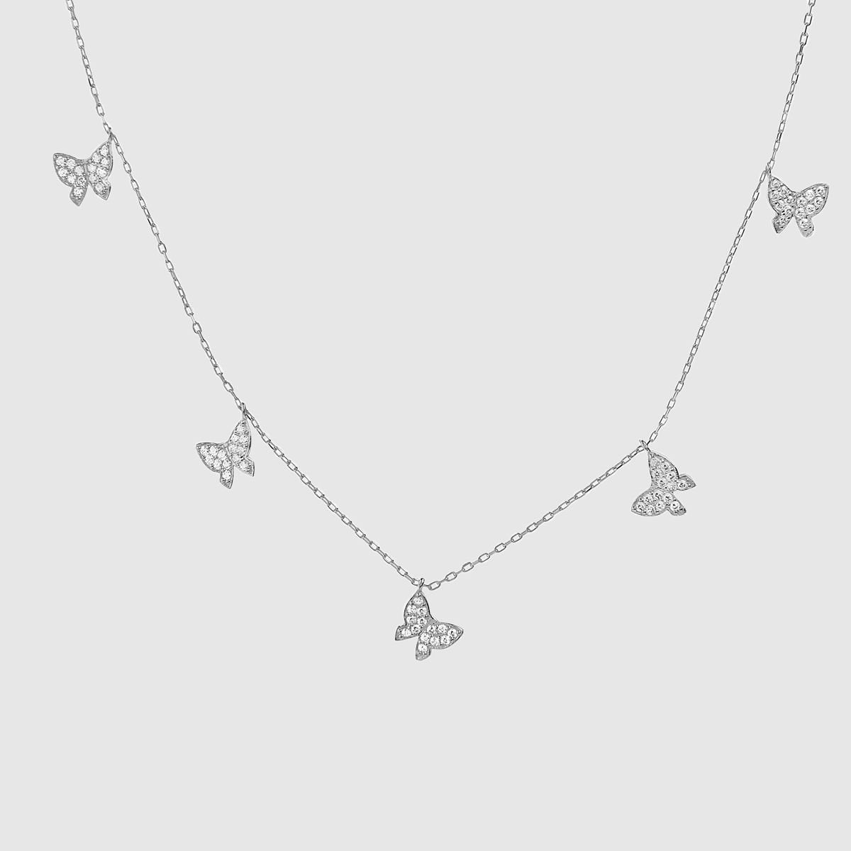 Collar con Colgantes de Mariposa