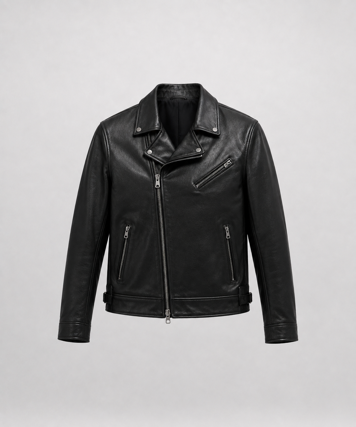 Cazadora Biker de Piel VRS STYLE, vista frontal de producto