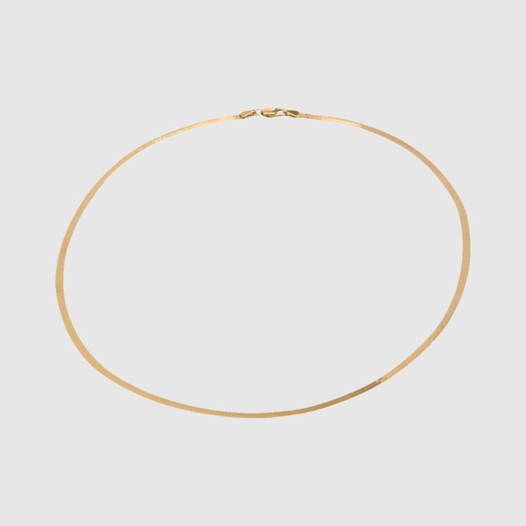 Collar de Cadena Serpiente Plana