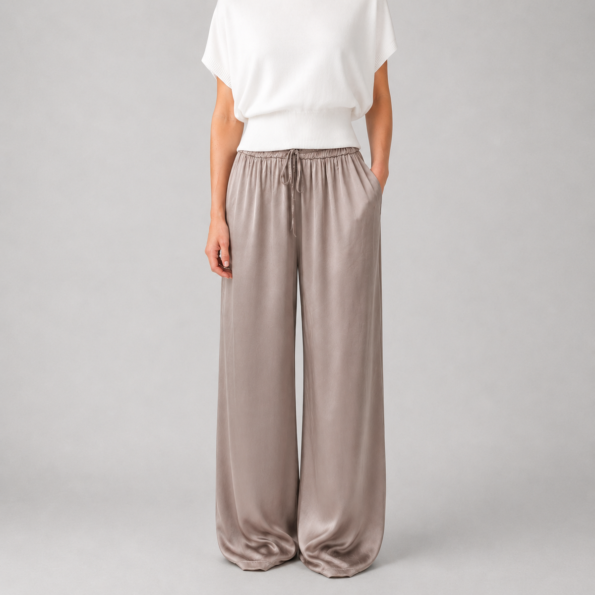 Pantalón Satinado Ancho Aroa
