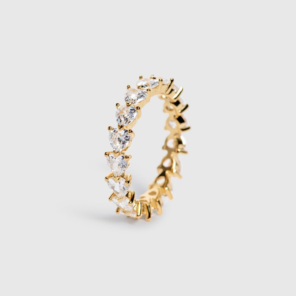 Anillo de Piedras en Forma de Corazón