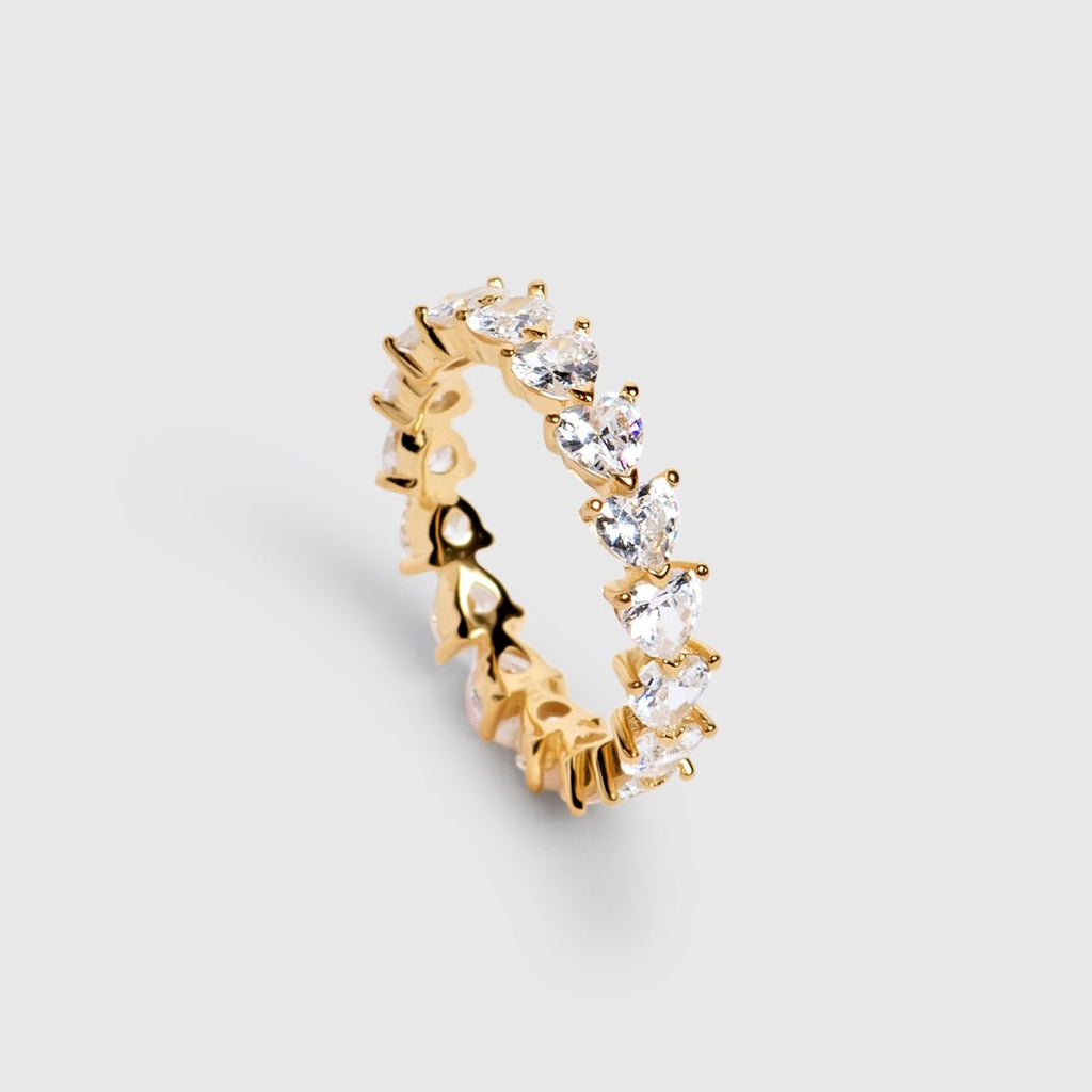 Anillo de Piedras en Forma de Corazón
