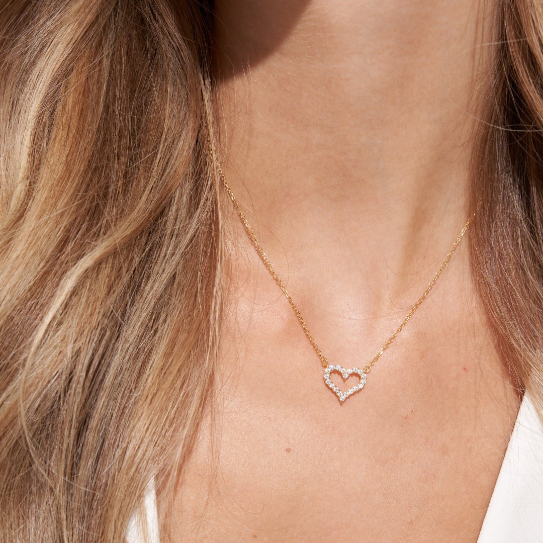 Collar Corazón de Pedrería