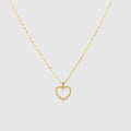 Collar Fino con Corazón Calado