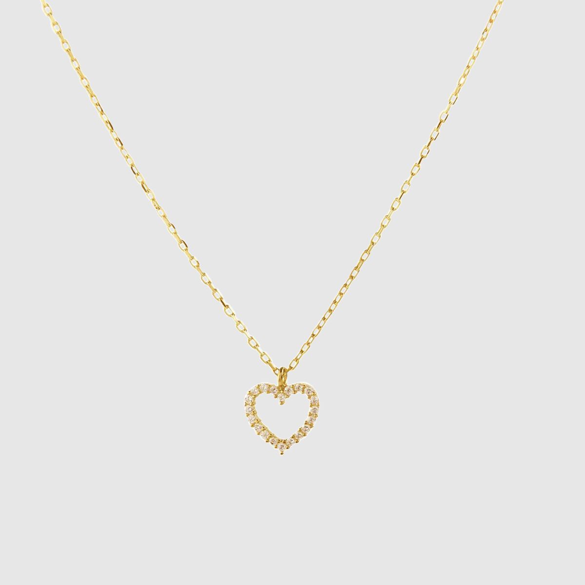Collar Fino con Corazón Calado