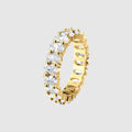 Anillo Alianza de Piedras Cuadradas