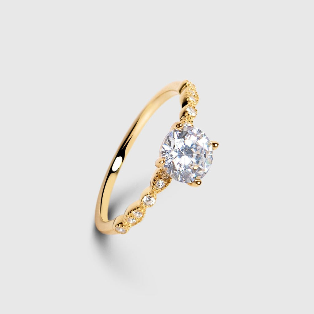 Anillo Solitario con Pedrería