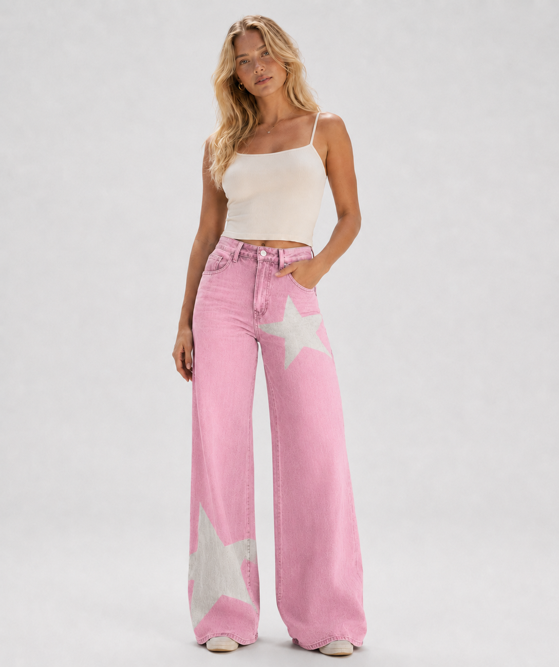 Pantalón Riviera Pink en modelo VRS 2 - frontal