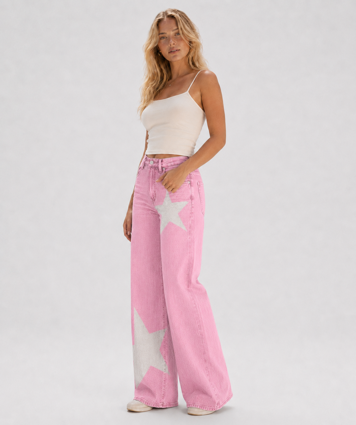Pantalón Riviera Pink en modelo VRS 2 - lateral