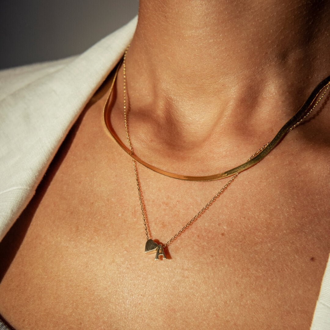 Collar de Cadena Serpiente Plana