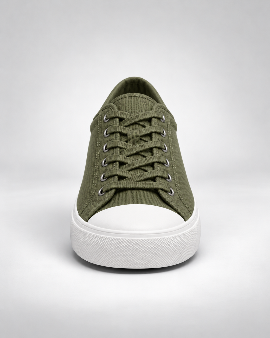 Sneaker Canvas Street verde oliva de estilo canvas para hombre - vista frontal