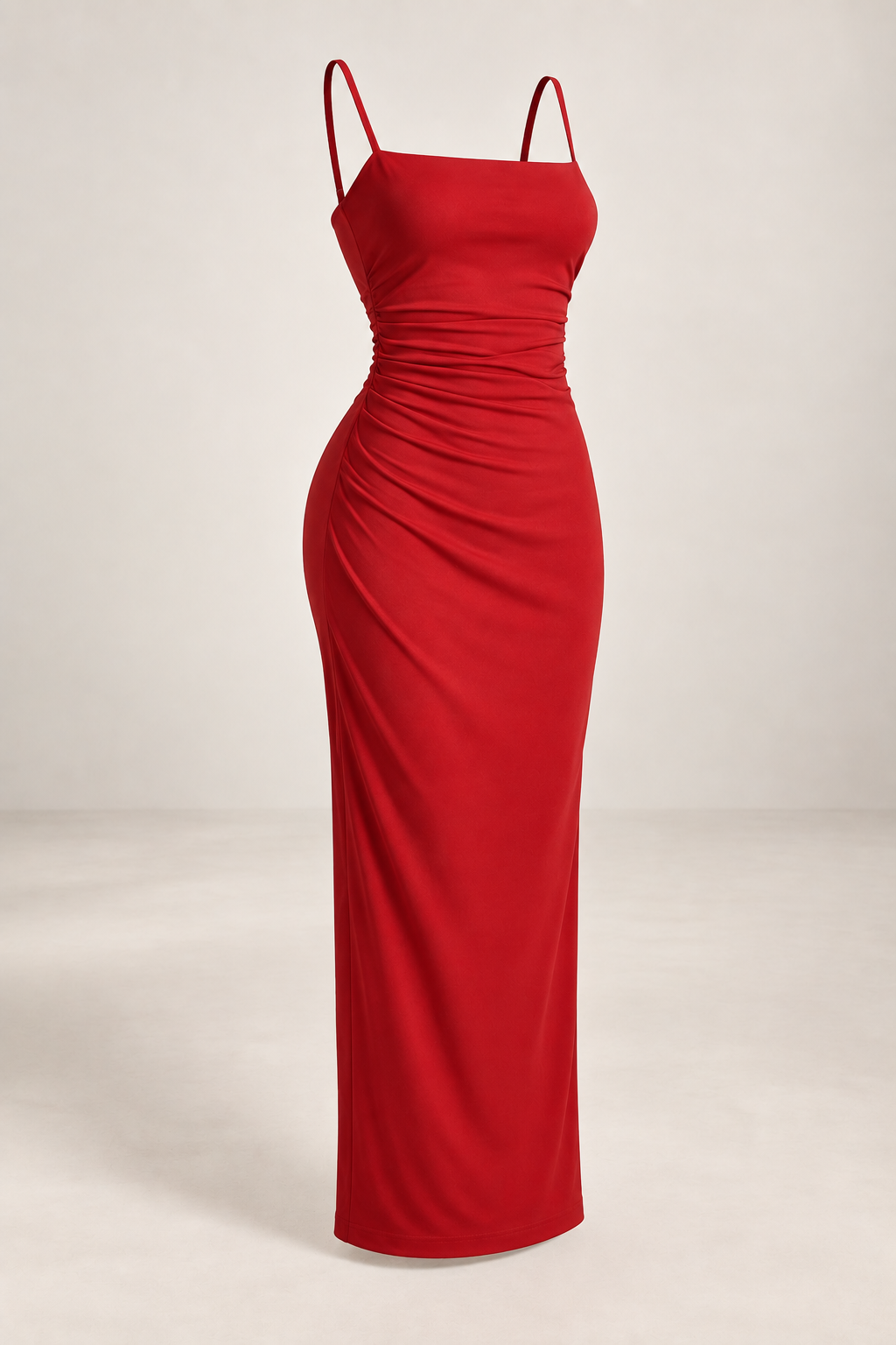 Vestido Alma Fit rojo - vista 45 grados VRS STYLE