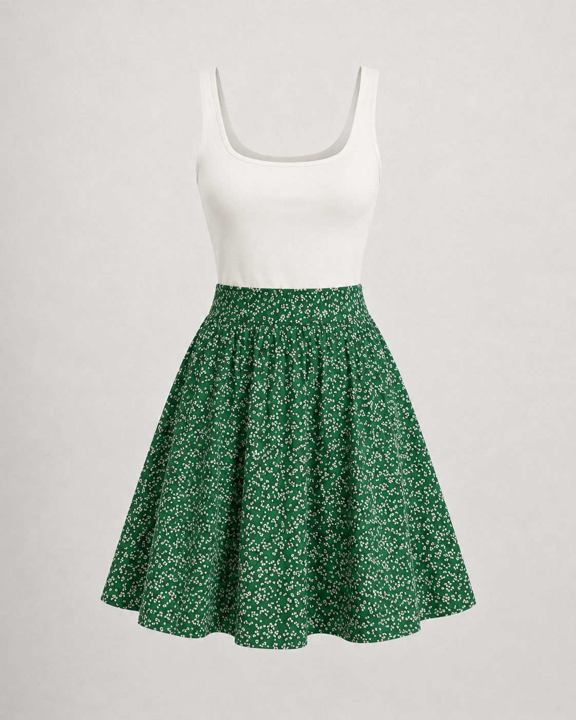 Vestido Serena Floral - detalle de tejido y corte