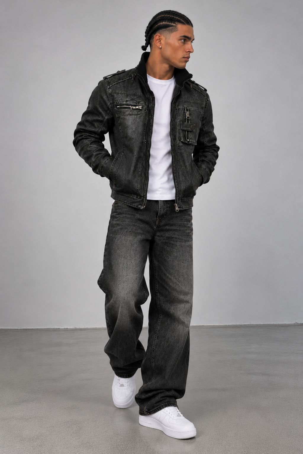 Chaqueta VRS Asfalto negra modelo 45