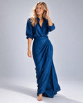 Conjunto Riviera Satinado azul - vista frontal