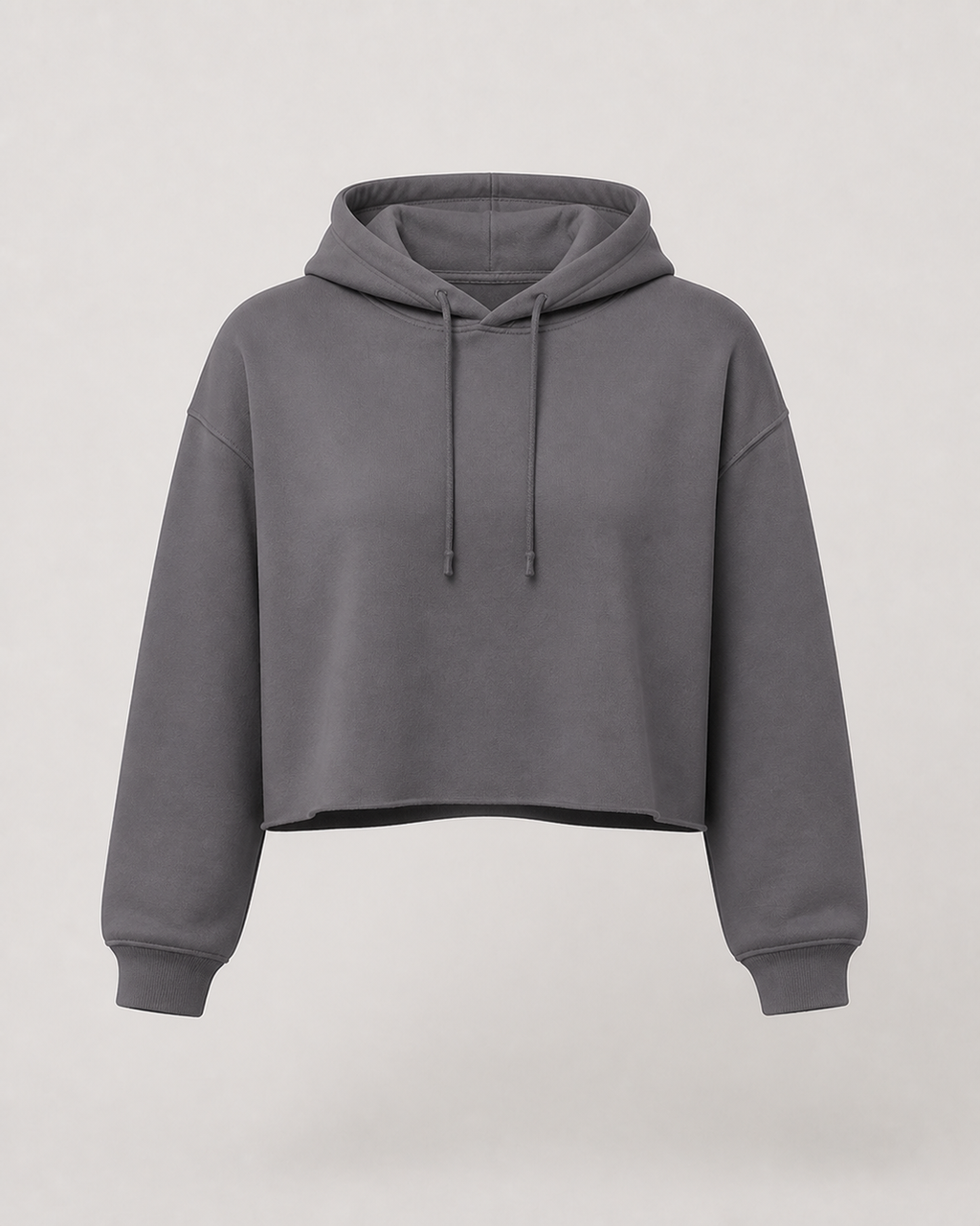 Sudadera Cropped VRS en gris Storm — prenda vista de frente