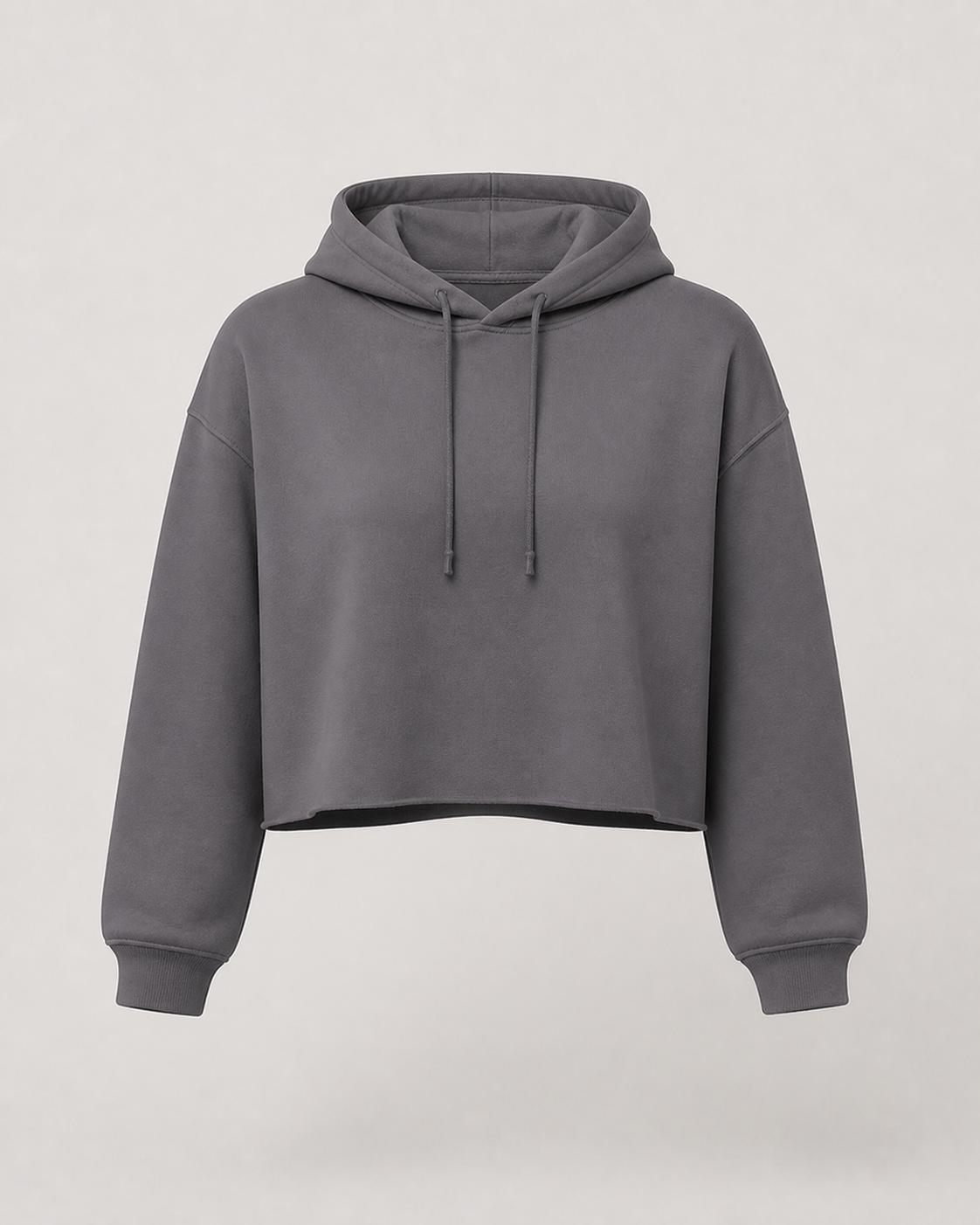 Sudadera Cropped VRS en gris Storm — prenda vista de frente