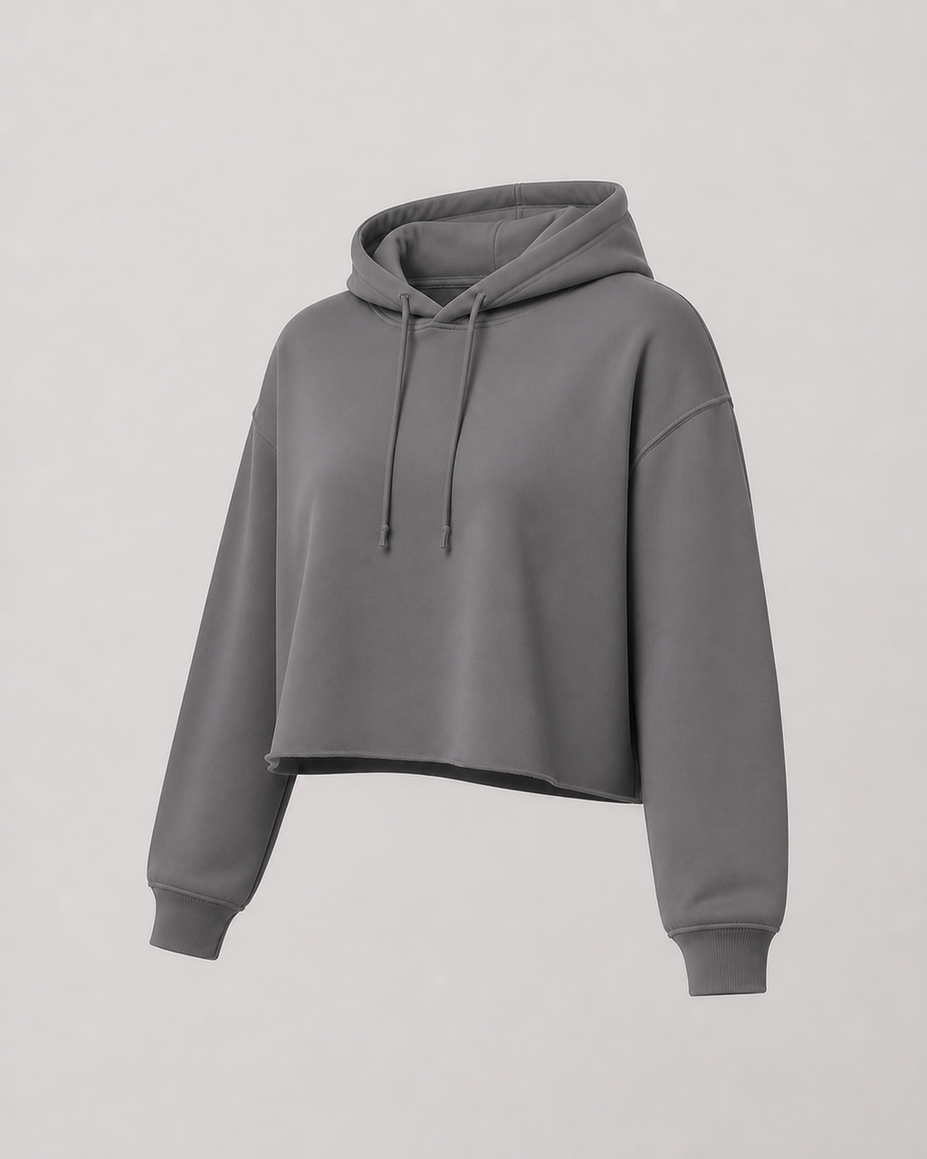 Sudadera Cropped VRS en gris Storm — prenda vista de tres cuartos