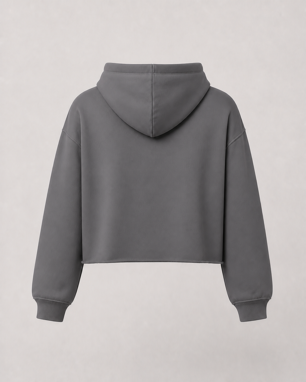 Sudadera Cropped VRS en gris Storm — prenda vista de espalda