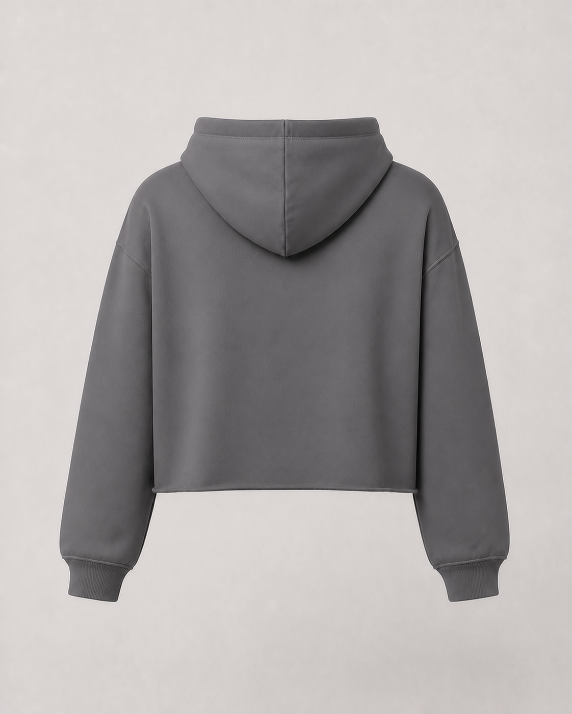 Sudadera Cropped VRS en gris Storm — prenda vista de espalda