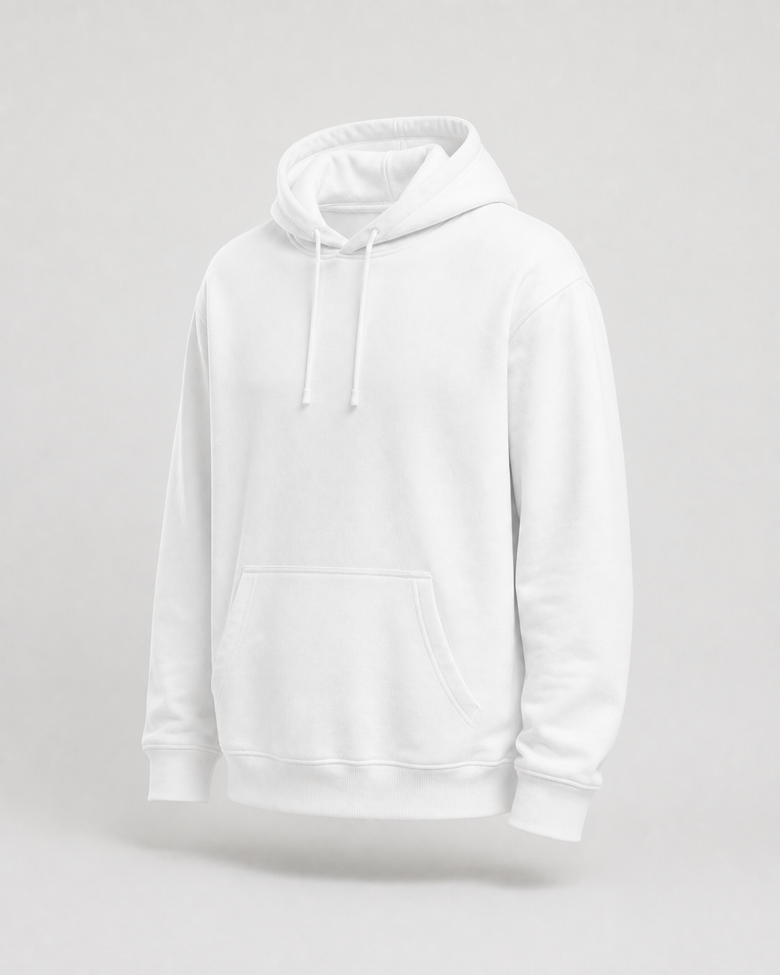 Sudadera Midweight Essential VRS en blanco — prenda vista de tres cuartos