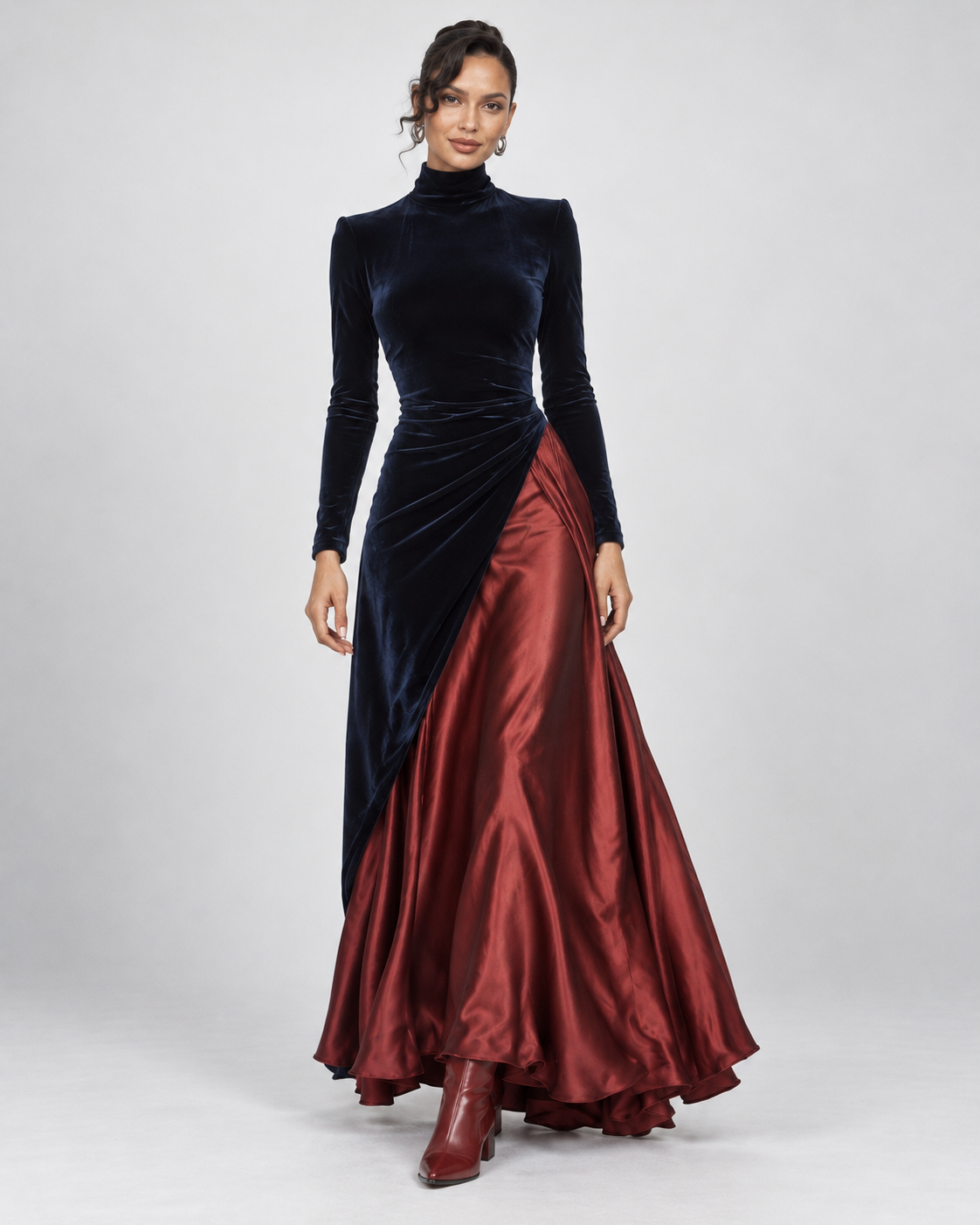 Vestido Évora Bicolor - frontal