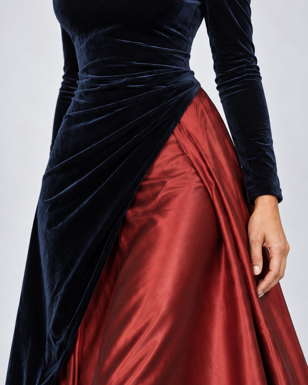 Vestido Évora Bicolor - Detalle de cintura