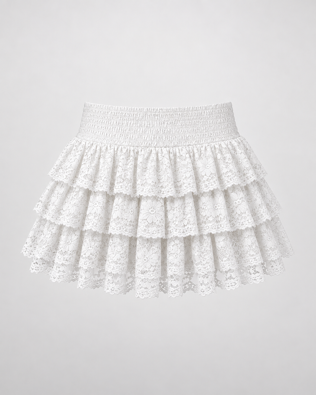Falda Amelie Lace blanca — vista frontal