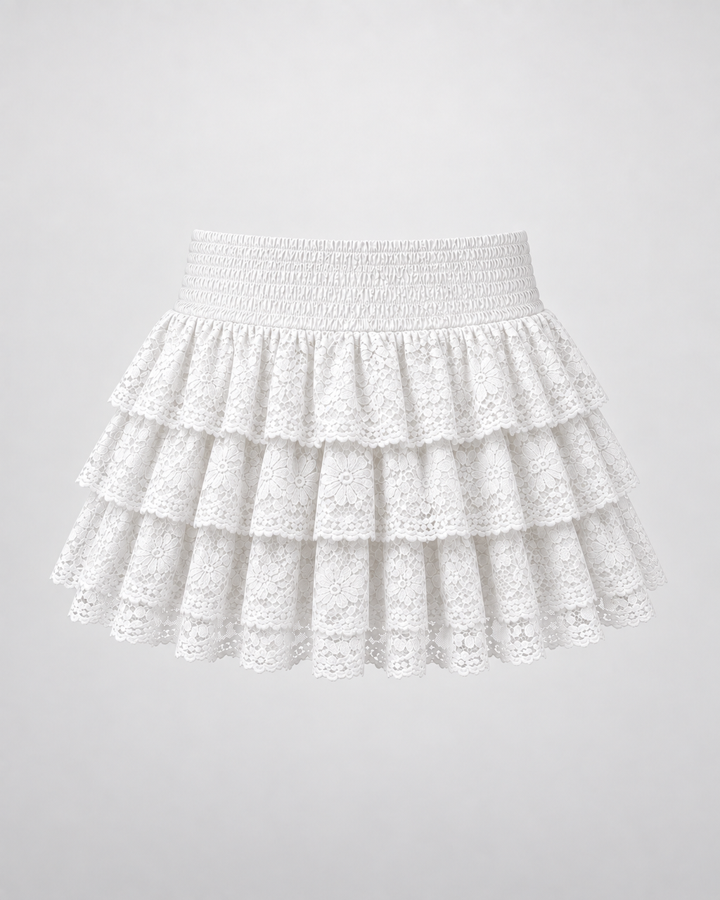 Falda Amelie Lace blanca — vista trasera
