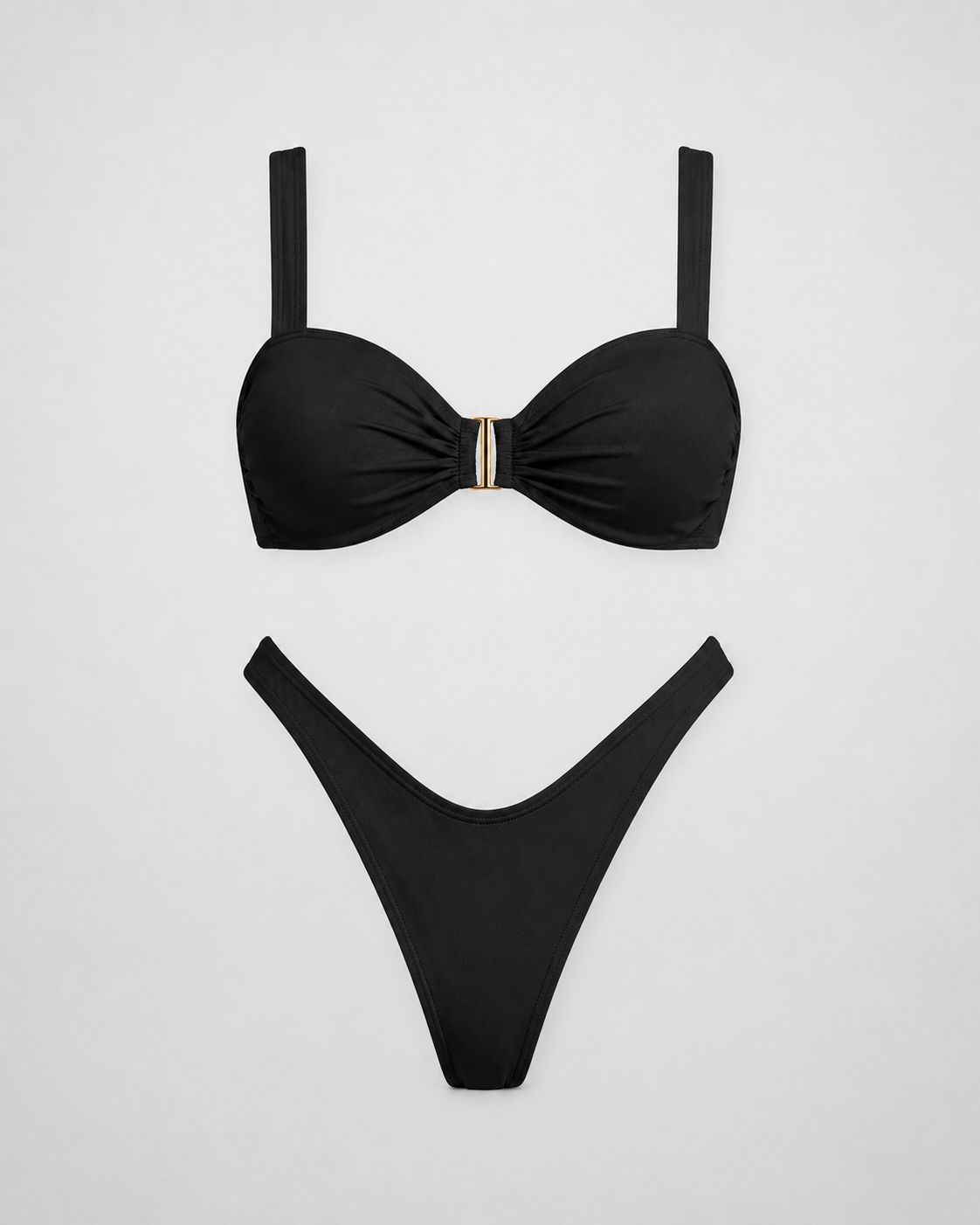 Bikini Ibiza Bandeau — negro — vista frontal