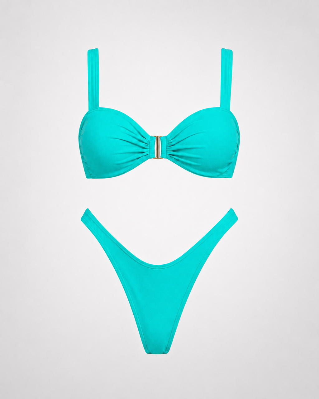 Bikini Ibiza Bandeau — turquesa — vista frontal