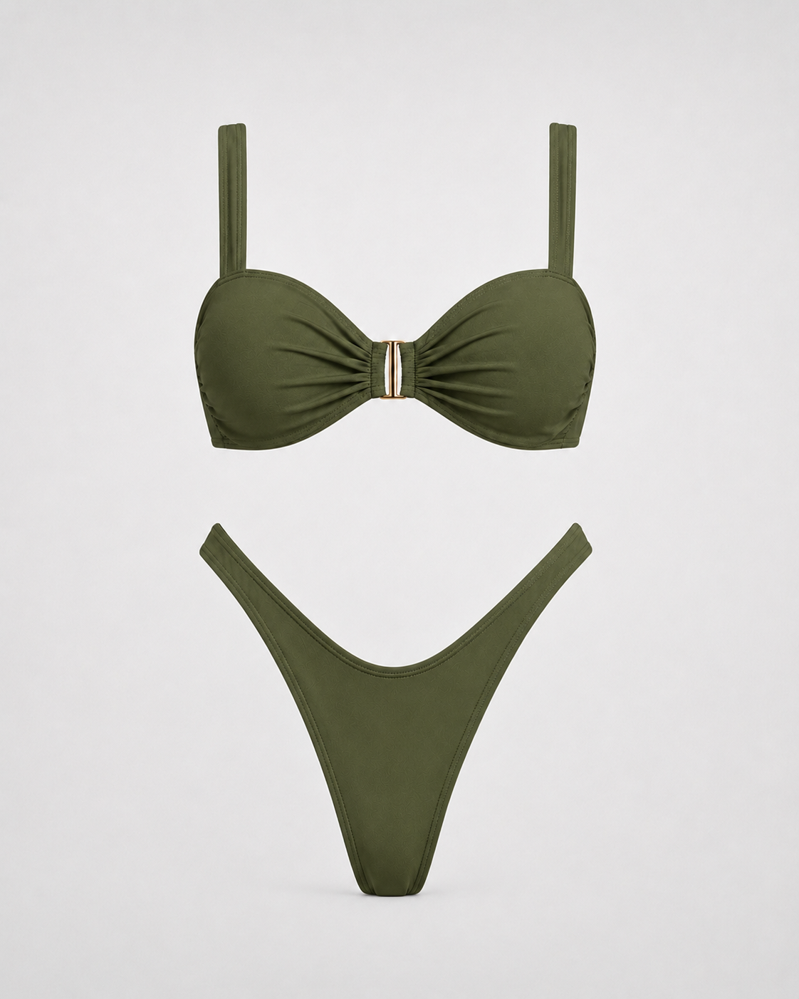 Bikini Ibiza Bandeau — verde — vista frontal