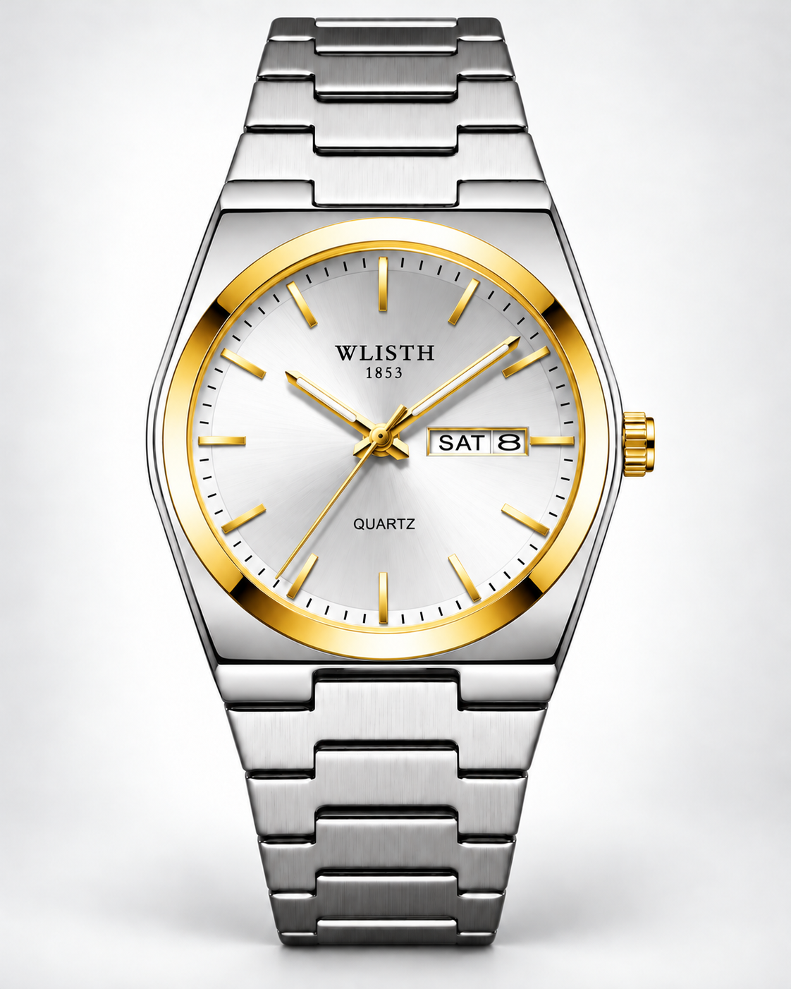 Reloj Monaco Signature — Plateado y dorado — solo