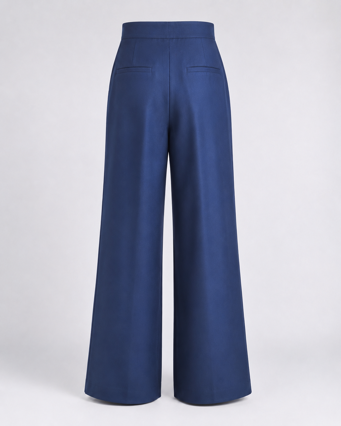 Pantalón amplio de pinzas azul, prenda de espalda — VRS STYLE
