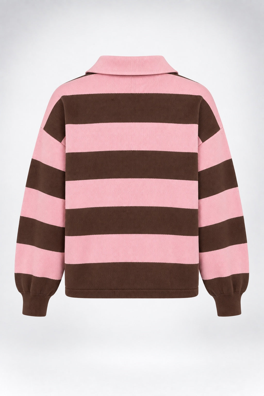 Polo de punto oversize a rayas, rosa + marron, imagen 11