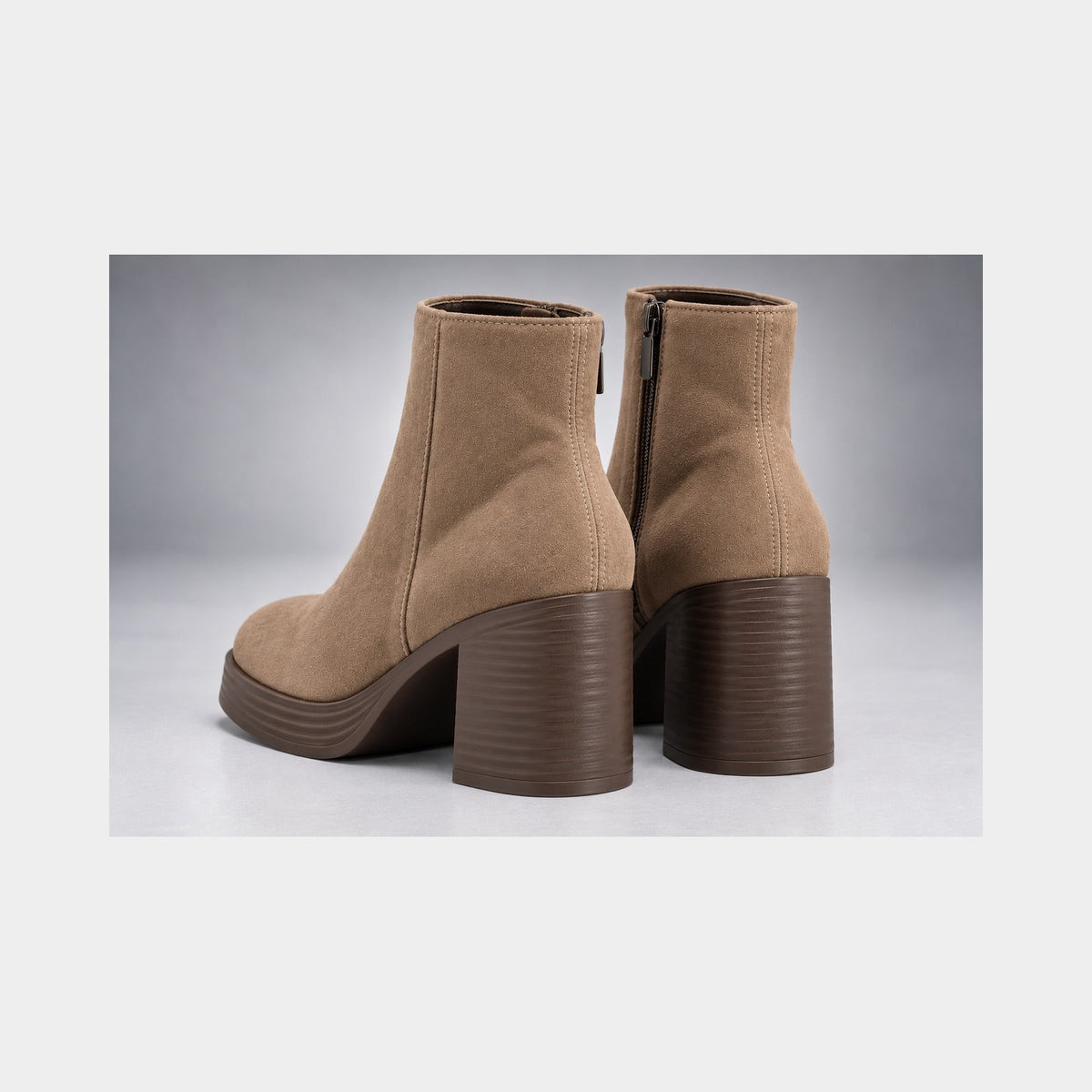 Botines Portofino beige-trasera foto completa
